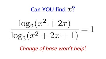 This Log Equation Stumps Students — Can You Solve It?