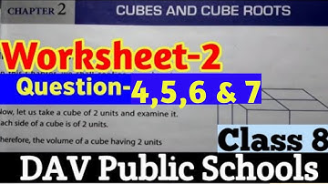 |DAV Class 8 Maths Chapter 2 Worksheet 2 Q.N 4 5 6 & 7|Study With Deep|