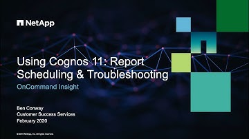 Using Cognos 11 to Generate Reports