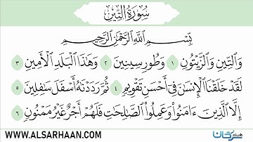 🇸🇦 95 سورة التين من المصحف المعلم برواية حفص عن عاصم