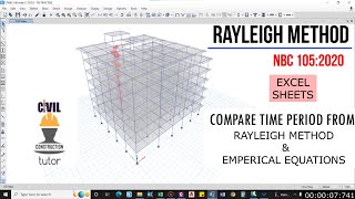 Rayleigh method | Time period of building | NBC105:2020, IS | Str. Report | Exponent(k) | Base shear