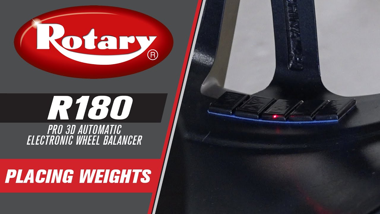 Rotary R180 Wheel Balancer: Placing Weights