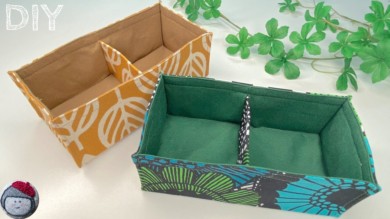 How To Make A Fabric Box With Partitions Youtube