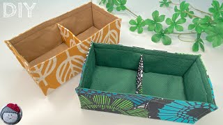How to make a fabric box with partitions