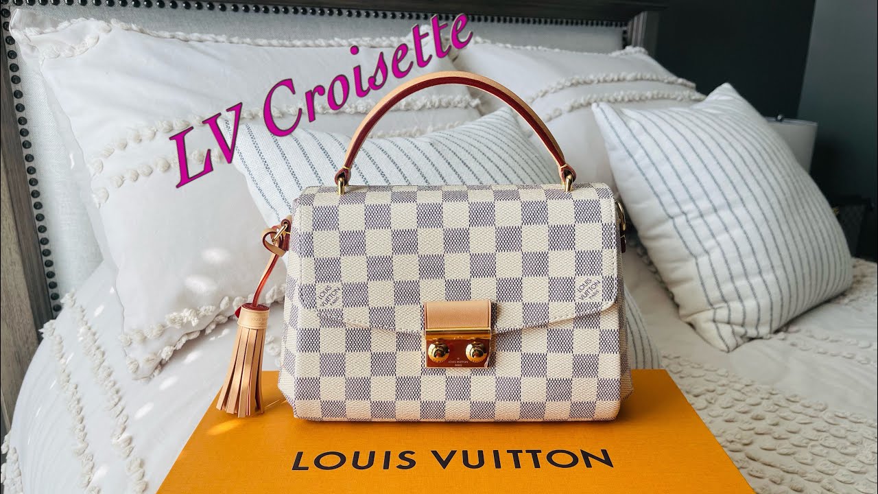 What's in my bag +Review, Louis Vuitton Croisette Damier Azur