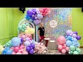 Beautiful setup for a girl&#39;s birthday party | Shimmer wall | Little pony party