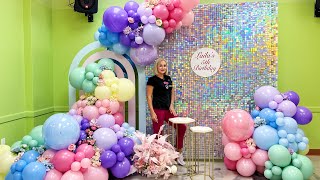 Beautiful setup for a girl's birthday party | Shimmer wall | Little pony party