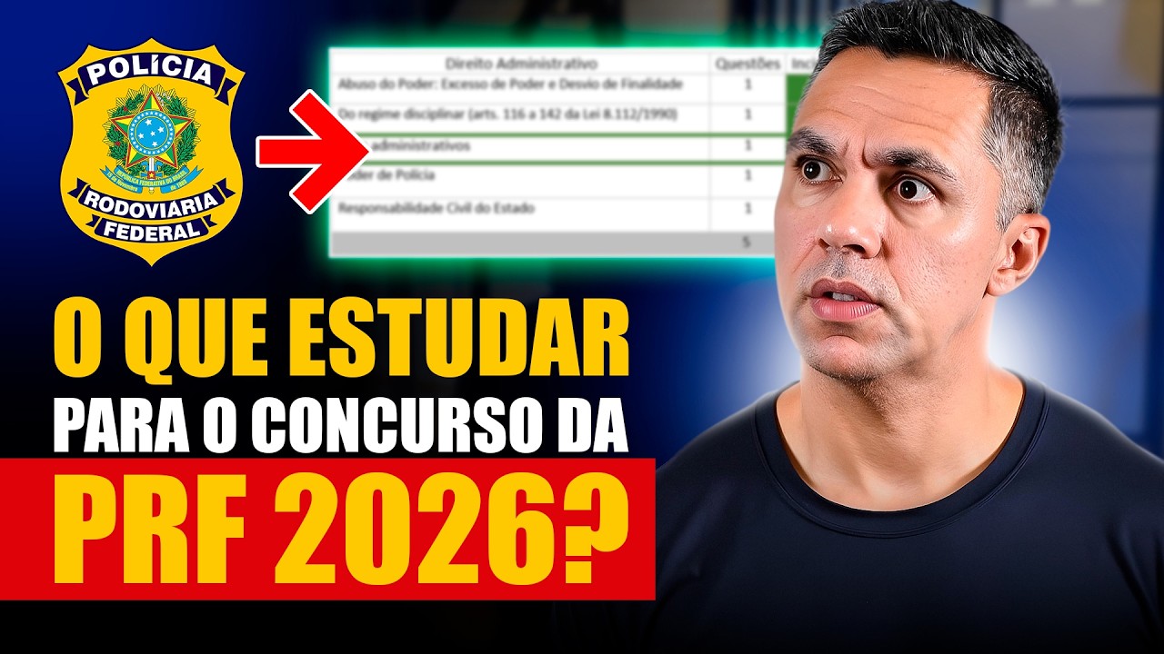 O QUE ESTUDAR PARA O CONCURSO DA PRF 2026