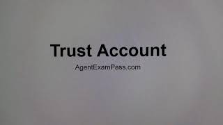 284 trust account Free Real Estate License Exam Words Questions AgentExamPass.com