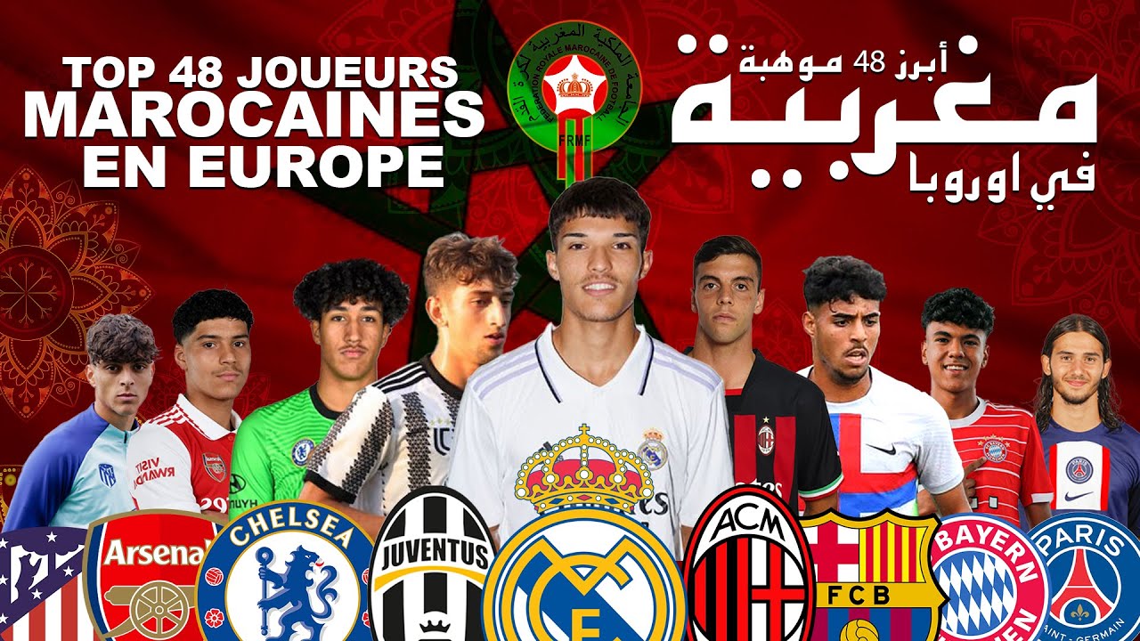 🔥أبرز 48 موهبة مغربية تنشط في أوروبا🇲🇦
