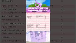 All halo answers for Everfriend Halo 2024! #royalehigh #roblox