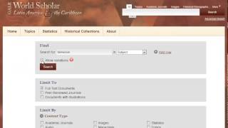 Using Gale World Scholar - Searching