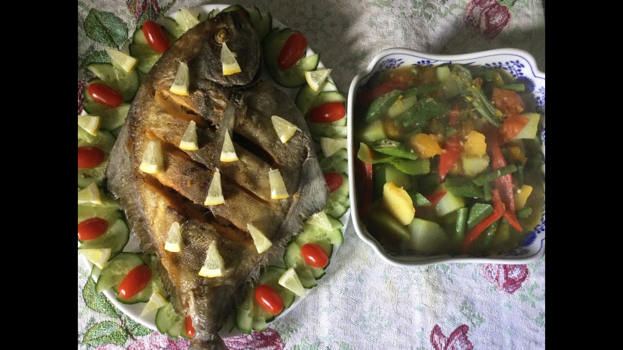 Piniritong Isda at Nilagang gulay - Gebratener Fisch mit Gemüse - YouTube