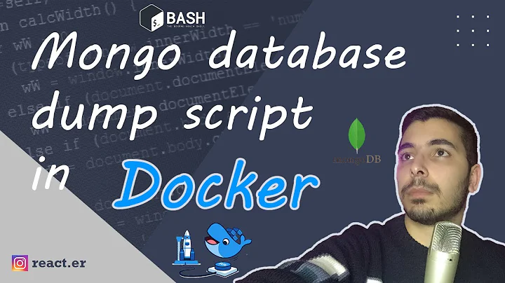 how to writedump bash script for mongo running in a docker container