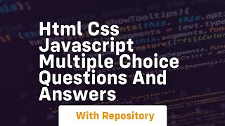 html css javascript multiple choice questions and answers