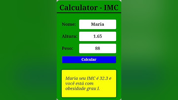 Calculadora IMC em HTML, CSS e javaScript