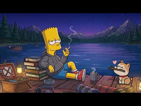 Calm Lakeside Smoke 🌌🌙 Smooth Lofi Beats for Stress Relief & Overthinking