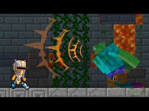 Видео: Стикмен Эпик! Minecraft 2D - Два босса Зомби гигант и Коварная ведьма