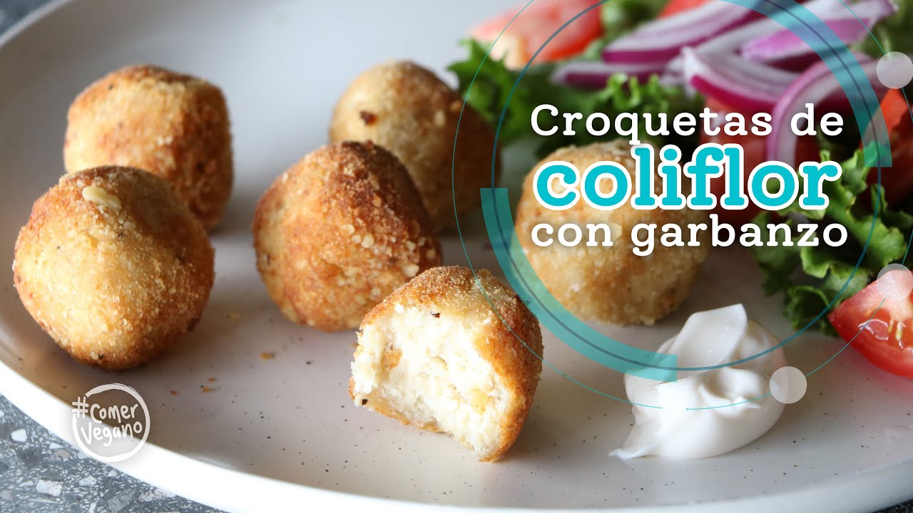 CROQUETAS DE COLIFLOR CON GARBANZO | Empanizadas y altas en proteína...