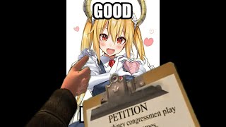 Tohru signs postal dude's petition