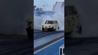 500bhp MR2 powered Fiat 126 💨💨 #shorts #veedubracing #dragracing #cars #santapod #fyp #burnout