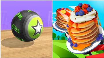 Going Balls VS Pancake Run Android iOS Gameplay | Walkthrough, All Level | New Update