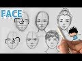 ( ͡° ͜ʖ ͡°)How to draw a face - Front View (Male/Female Drawing Tutorial)