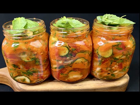 Моё 'Лето в Банке'! Зимой этому салату не будет равных! Вкус и ароматы лета в каждой банке!