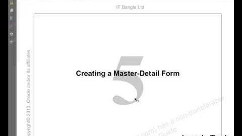 Oracle Forms 10g Tutorial in Bangla: Creating a Master Detail Form