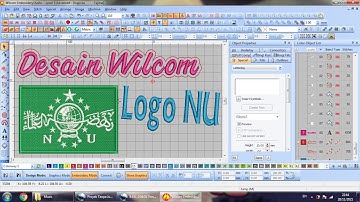 Membuat desain Logo Bordir Nahdlatul Ulama - Tutorial Wilcom