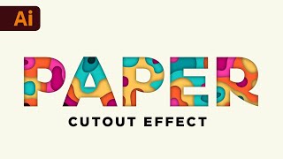 Illustrator Tutorial - How to Create Paper Cutout Text Effect (HD)