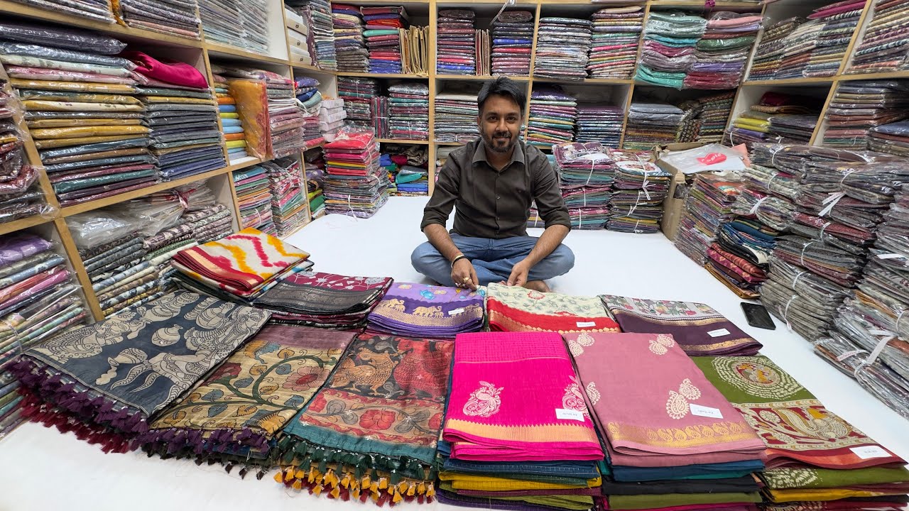 Chickpet Wholesale Khadi Cotton | Maheshwari Silk | Chinon Silk | Dola Silk | Courier Available