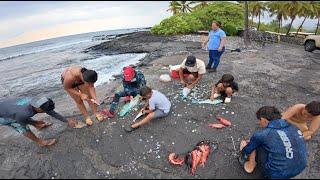 The Last Hawaiian Fishing Village / Eating fish Guts in Milolii Full Experience PART 2