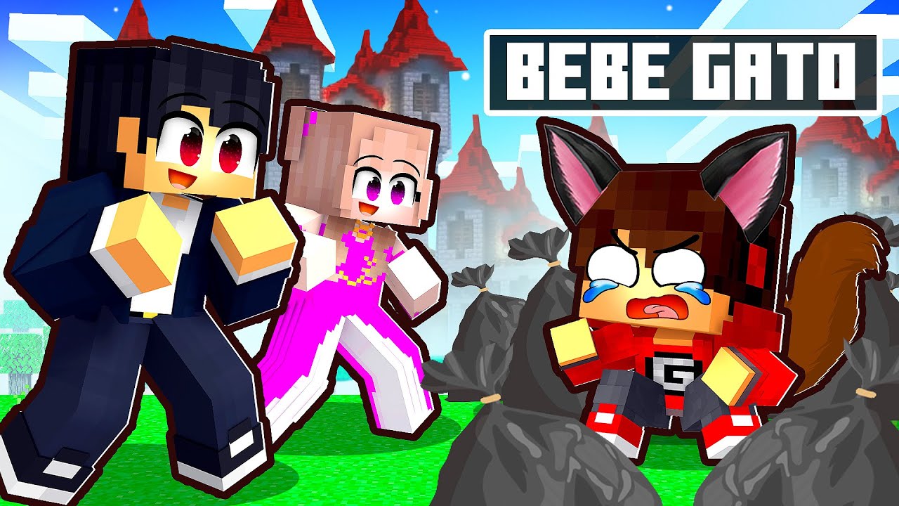 FAMÍLIA REAL ADOTOU o BEBÊ GATO no Minecraft