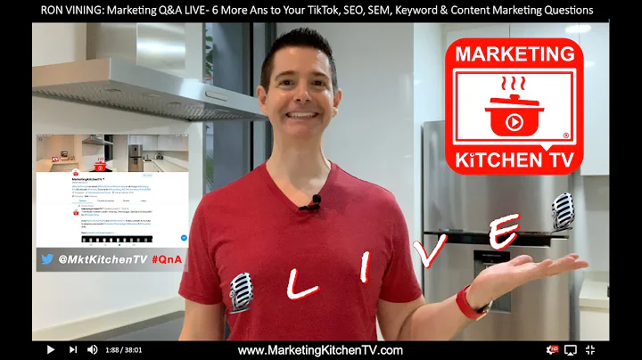 RON VINING: Marketing Q&A LIVE - 6 More Ans to You...