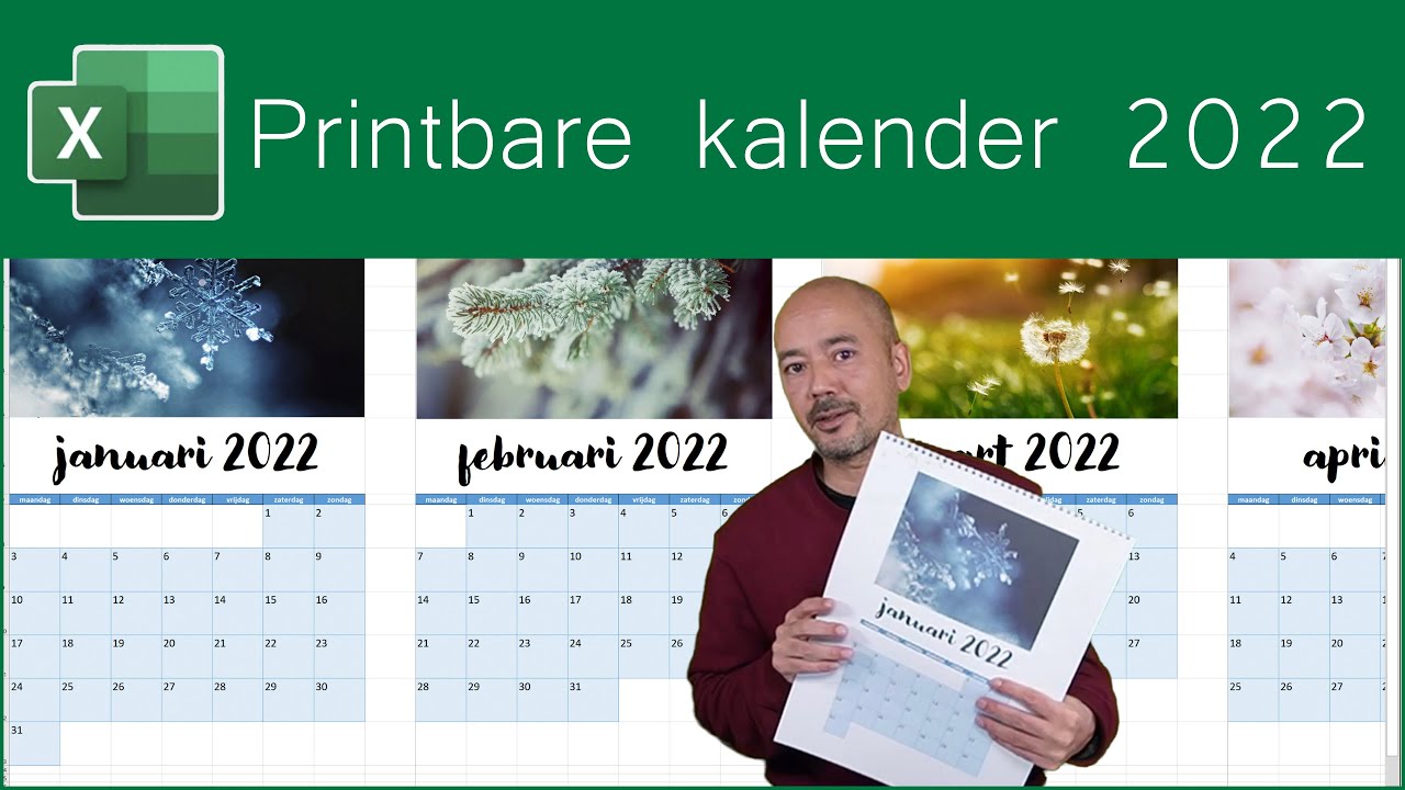  New Maak zelf een printbare kalender voor 2022