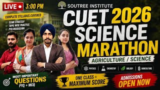 CUET Science/Ag.2026 Marathon🔥 | Complete Strategy + PYQ + Most Important Questions #cuet2026 #jet 