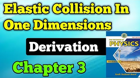 Elastic collision in one dimension derivation chapter 3 dynamics class 11 New physics book