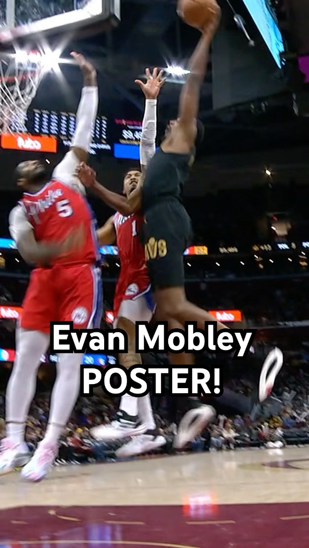 Evan Mobley with the POSTER! ?