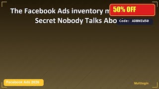 The Facebook Ads inventory management Secret Nobody Talks About