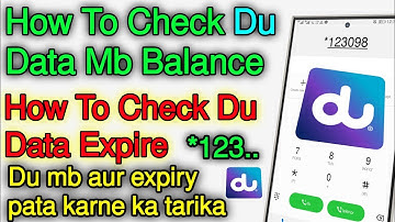 How to check du data mb | du data mb code se kaise check kare