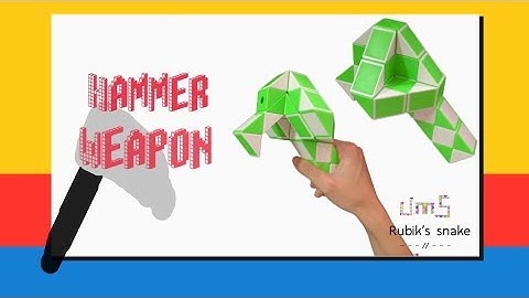 How to Rubik’s snake 48 : HAMMER / WEAPON - Step by step & SLOW
