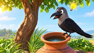 The Thirsty Clever Crow | The Crow and the Pitcher | 3D Moral Story for Kids | Kids Nursery Hub