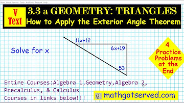 3.3 a Geometry Exterior Angle Theorem How to Use Know Triangles Mathgotserved Teachers Home School