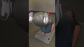 Core Day Exercise #2: Leg Lifts w/Medicine Ball.  4 rounds @55 seconds.