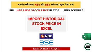 Pull Stock Price into Excel | Excel Formulas | STOCKHISTORY Formula | My Excel School