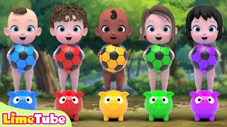 Color pig ride | Five Little Monkeys Jumping On The Bed +Nursery Rhymes | Kindergarten | LimeAndToys