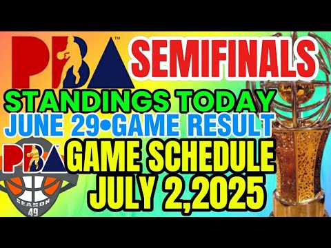 PBA SEMIFINALS STANDINGS