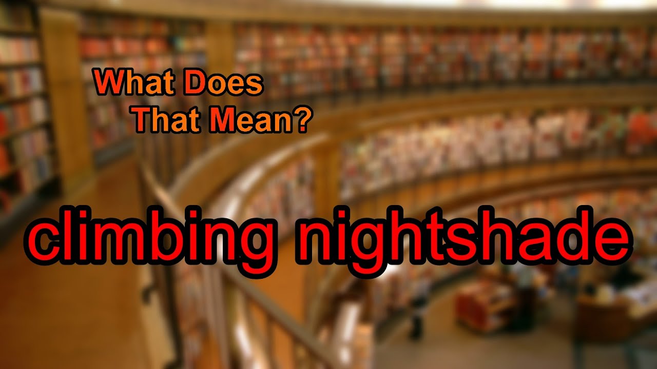 What does climbing nightshade mean?