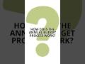 How does the annual budget process work?